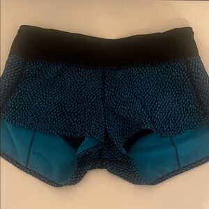 lululemon athletica Black and Blue Athletic Shorts
